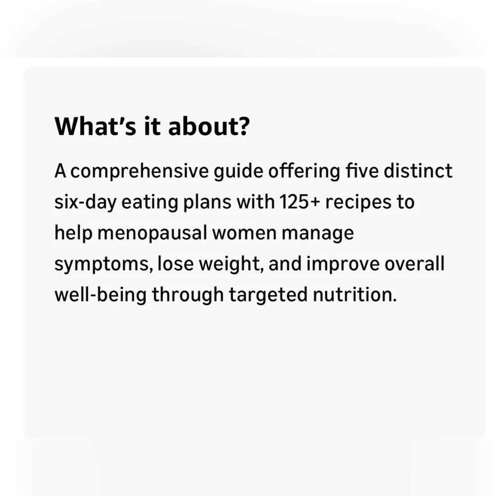 MenuPause: Eating Plans to Improve Mood, Sleep, and Hot Flashes - Hardcover